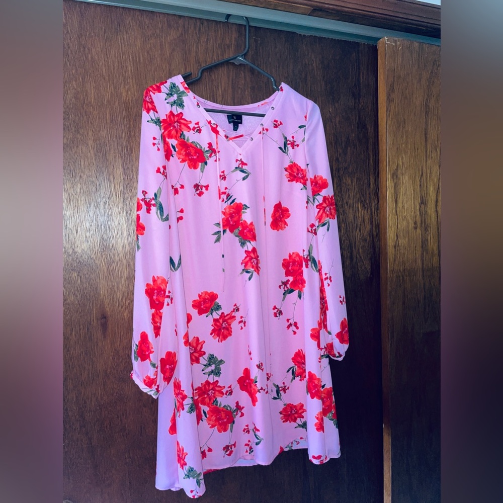 Worthingtons Pink and Red flowered Blouse